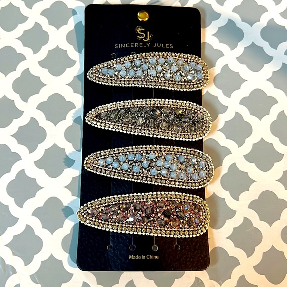 Rhinestone Hair Clips - Sincerely Jules - Picture 3 of 5